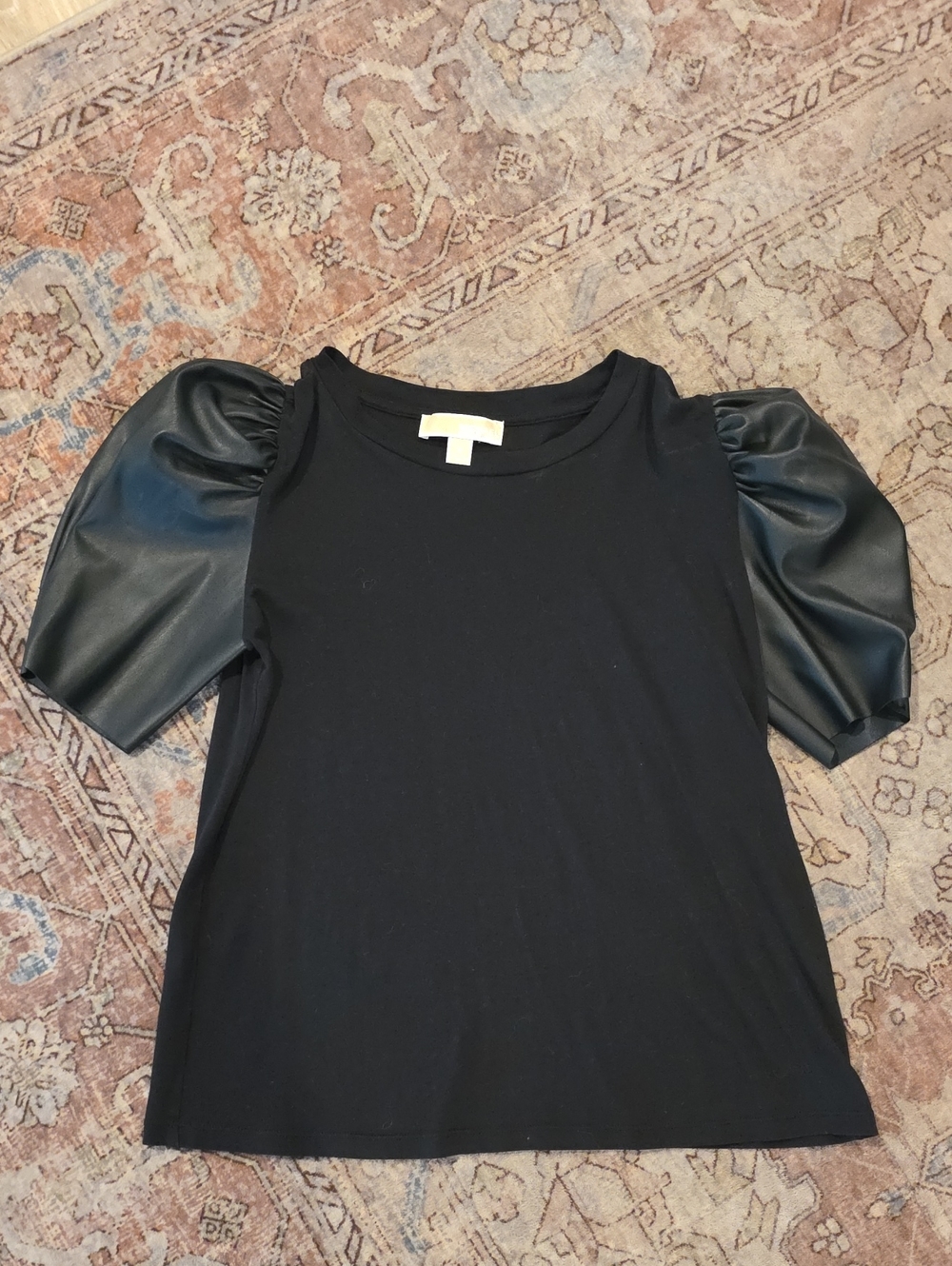 Michael Kors Black Puff-Sleeve Tee
